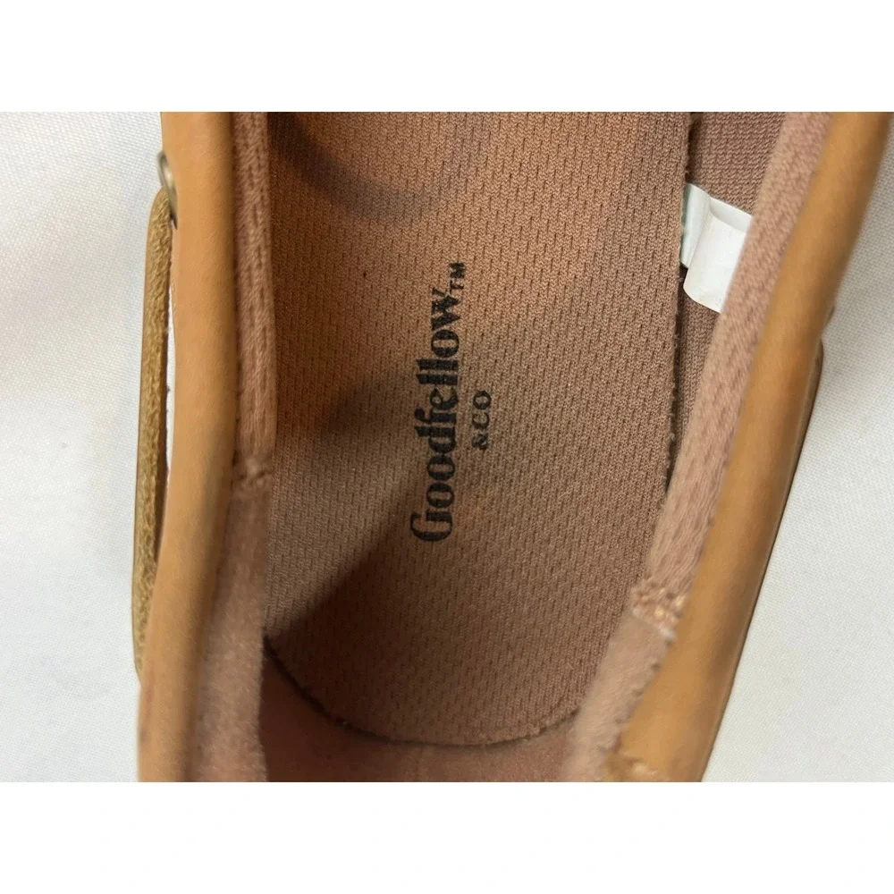 Goodfellow & Co Mens Tan Boat Shoes Casual Moc Toe Loafers Size 9
